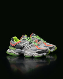 NB 9060 Suede Layered Chunky Runner Grey 1 Grey Green Orange