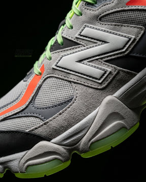 NB 9060 Suede Layered Chunky Runner Grey 1 Grey Green Orange