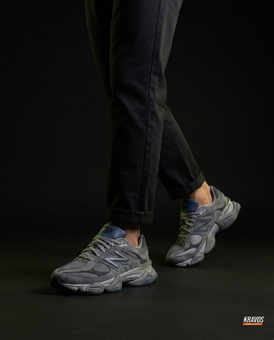 NB 9060 Suede Layered Chunky Runner Grey 1 Grey Navy