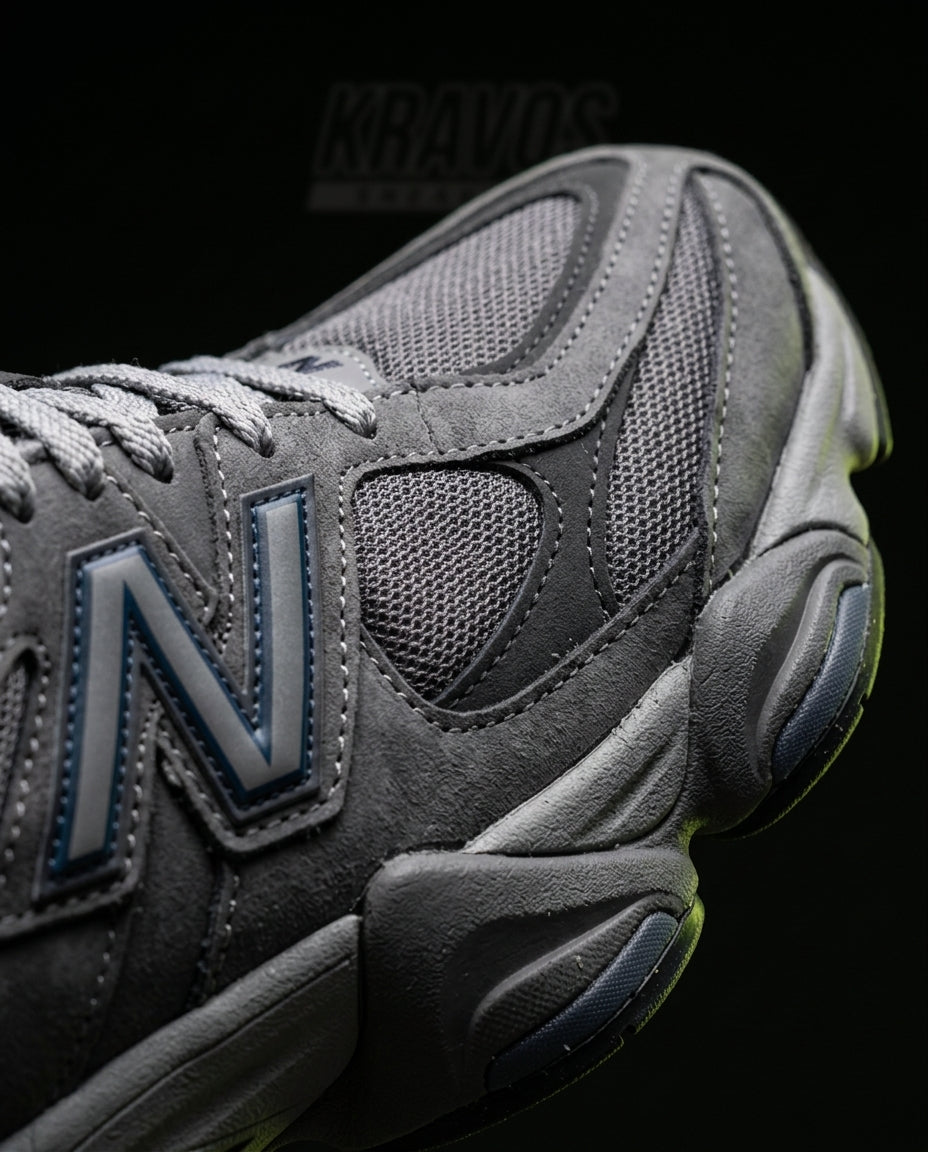 NB 9060 Suede Layered Chunky Runner Grey 1 Grey Navy