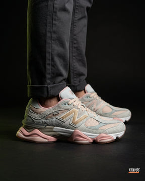 NB 9060 Suede Layered Chunky Runner Grey 1 Grey Pink Cream