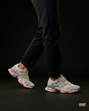 NB 9060 Suede Layered Chunky Runner Grey 1 Grey Pink Cream