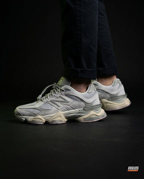 NB 9060 Suede Layered Chunky Runner Grey 1 Grey White Cream