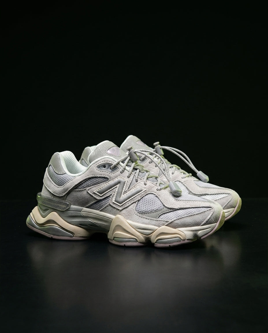 NB 9060 Suede Layered Chunky Runner Grey 1 Grey White Cream