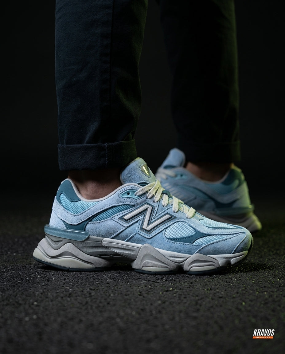 NB 9060 Suede Layered Chunky Runner Blue Light Blue Grey