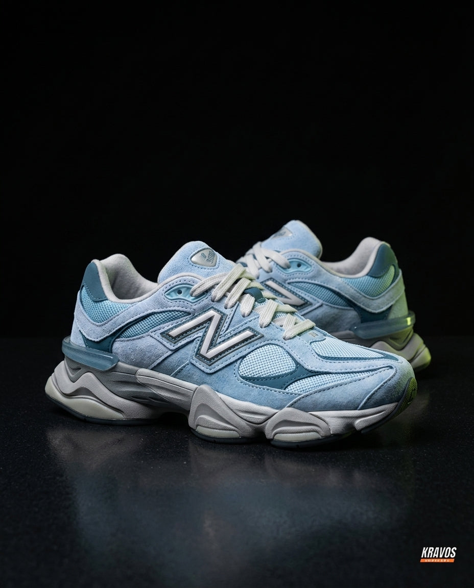 NB 9060 Suede Layered Chunky Runner Blue Light Blue Grey