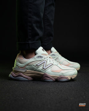 NB 9060 Suede Layered Chunky Runner Green Mint Cream Mauve