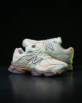 NB 9060 Suede Layered Chunky Runner Green Mint Cream Mauve
