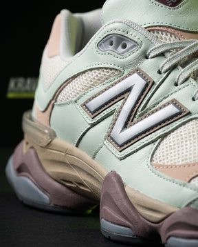 NB 9060 Suede Layered Chunky Runner Green Mint Cream Mauve