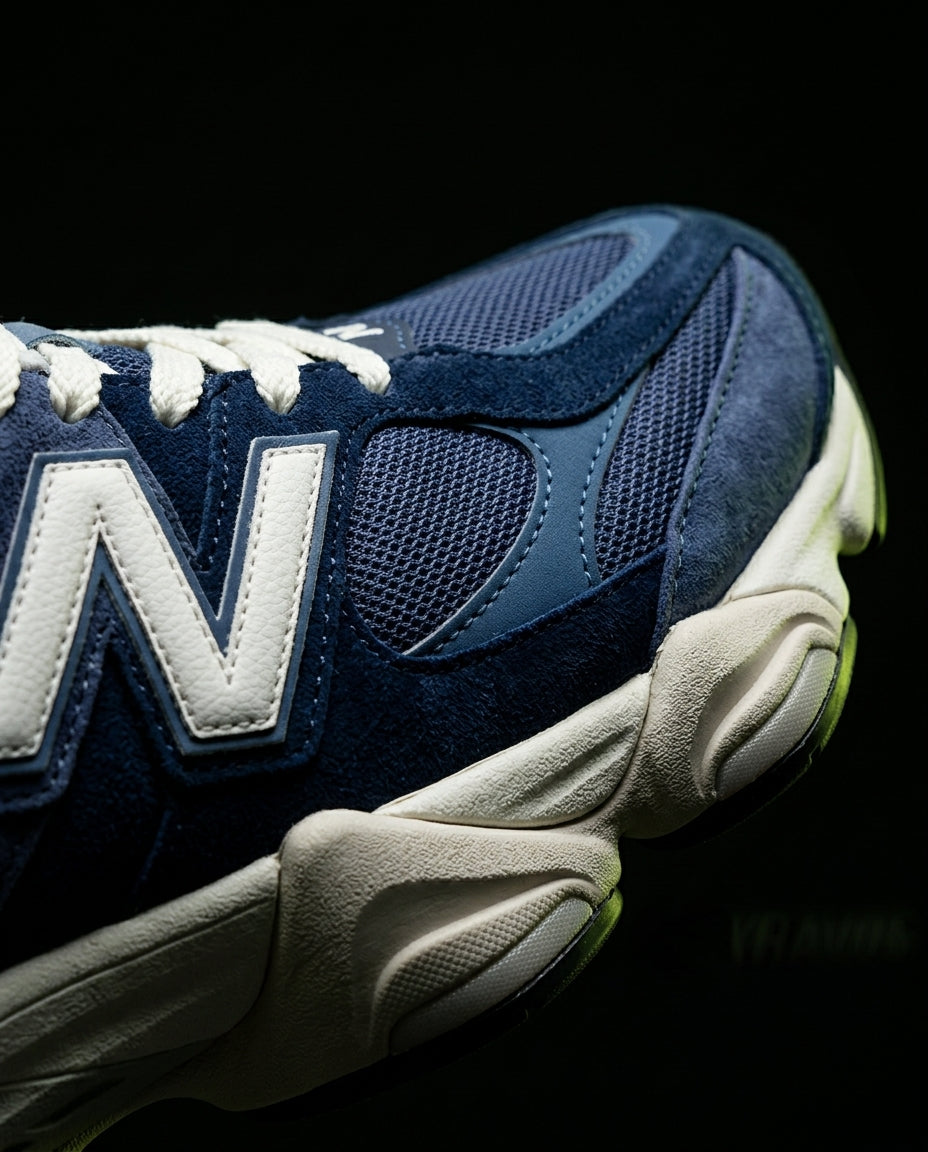 NB 9060 Suede Layered Chunky Runner Blue Navy Blue White