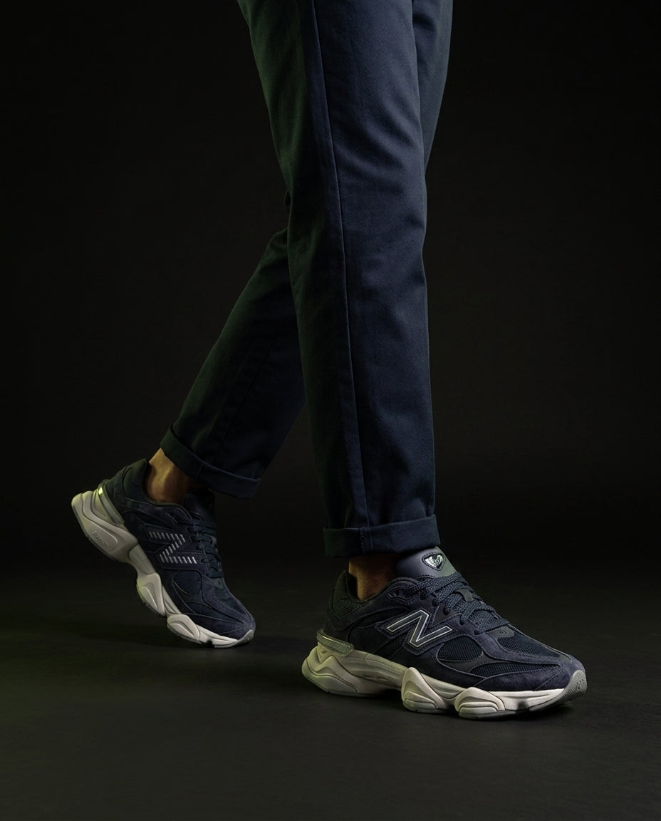 NB 9060 Suede Layered Chunky Runner Blue Navy White