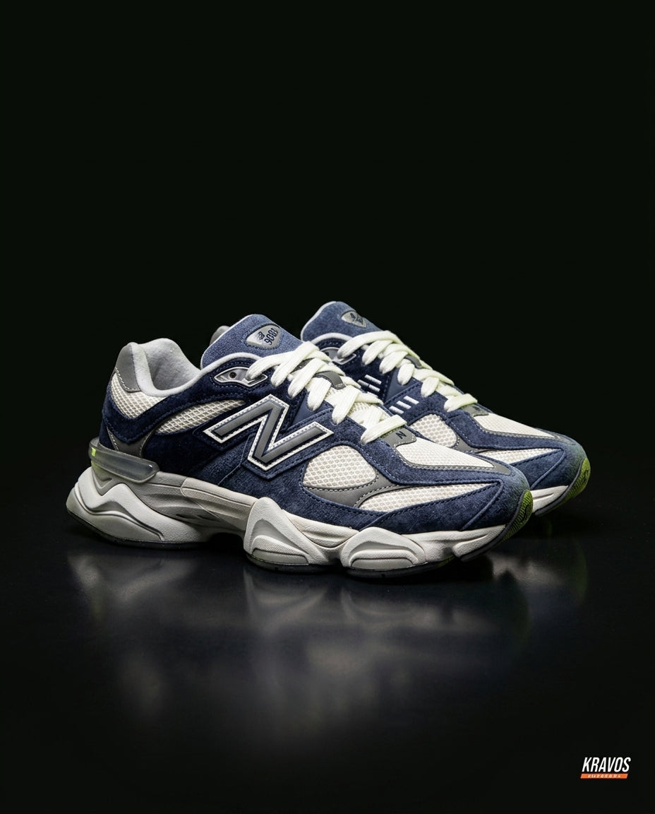 NB 9060 Suede Layered Chunky Runner Blue Navy White Grey