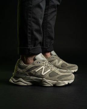 NB 9060 Suede Layered Chunky Runner Green Olive Grey