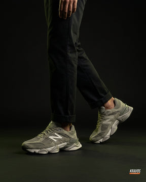 NB 9060 Suede Layered Chunky Runner Green Olive Grey