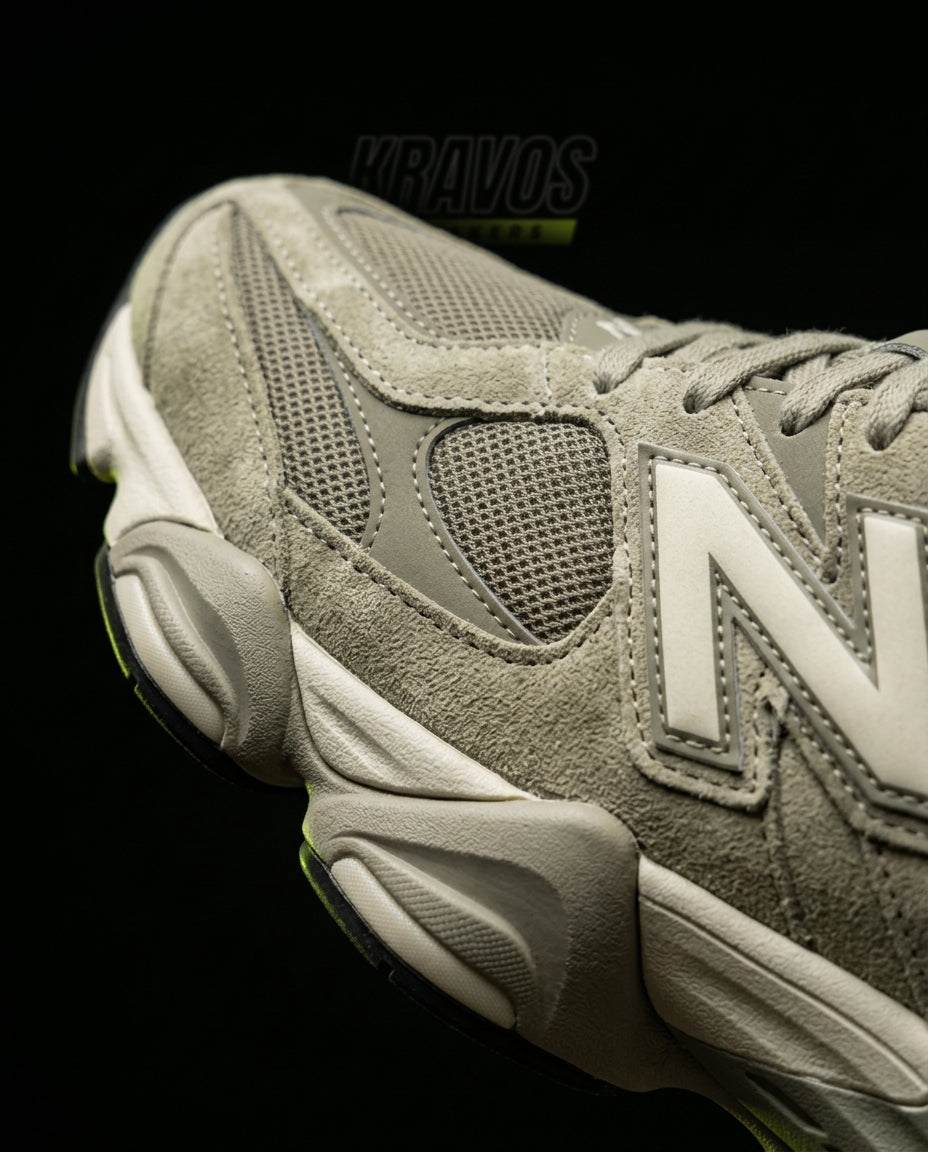 NB 9060 Suede Layered Chunky Runner Green Olive Grey