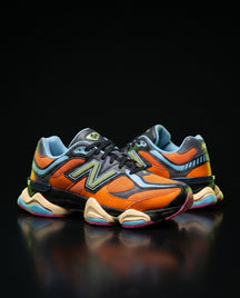 NB 9060 Suede Layered Chunky Runner Mixed 2 Orange Multi