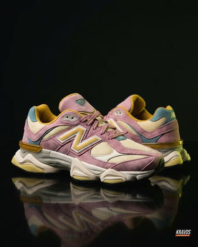 NB 9060 Suede Layered Chunky Runner Mixed 2 Pink Cream Gold