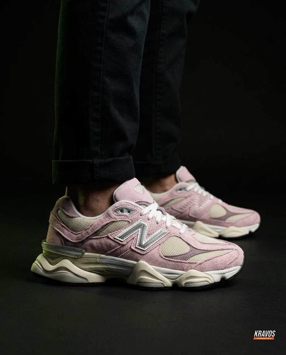 NB 9060 Suede Layered Chunky Runner Mixed 2 Pink Cream Grey