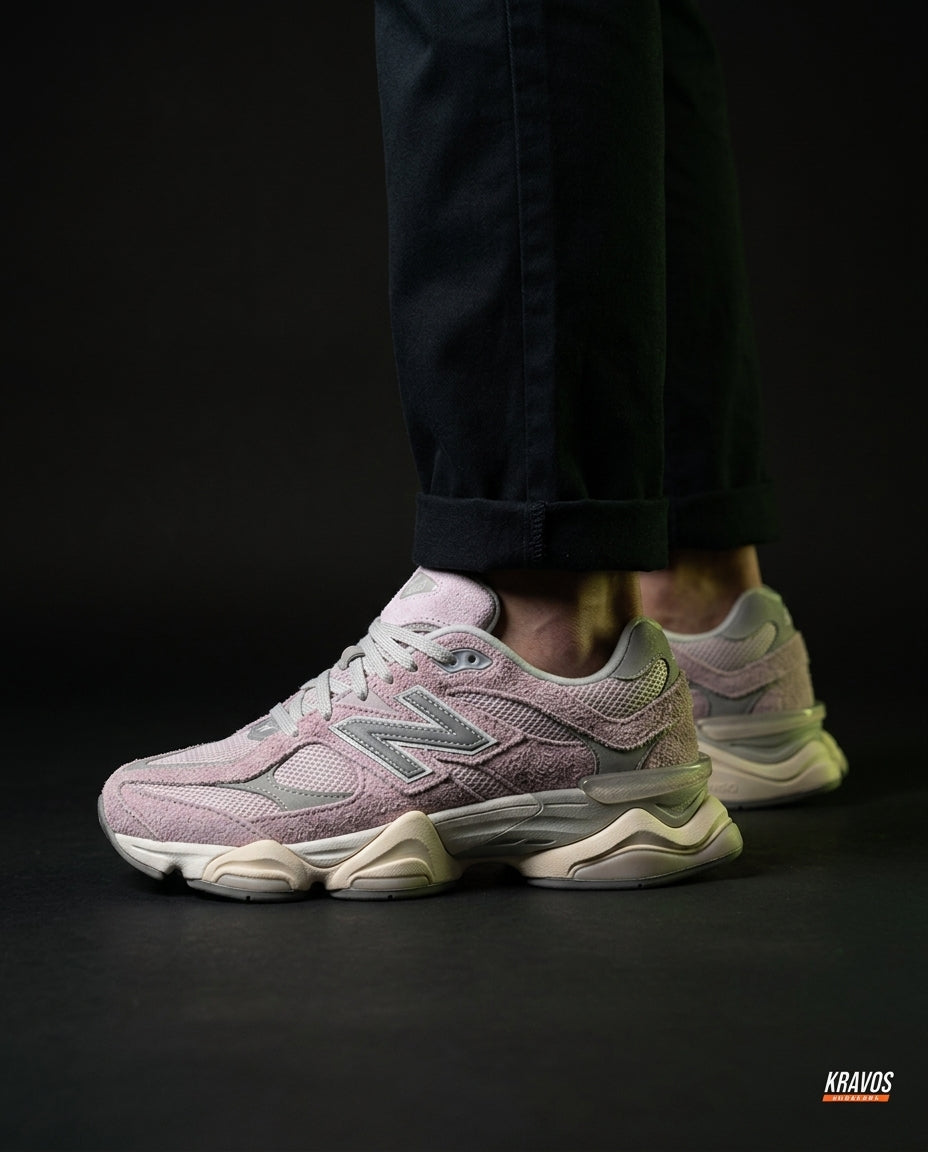 NB 9060 Suede Layered Chunky Runner Grey 1 Pink Grey Cream