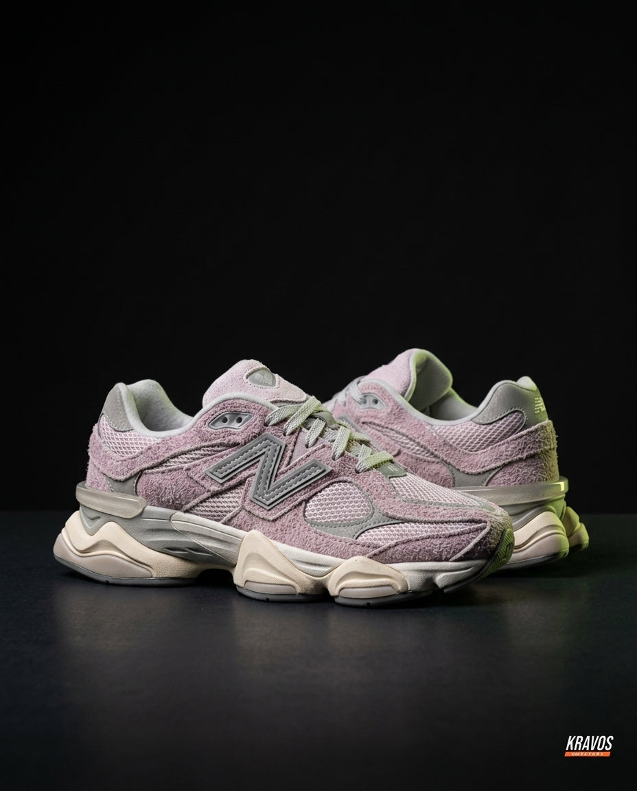 NB 9060 Suede Layered Chunky Runner Grey 1 Pink Grey Cream