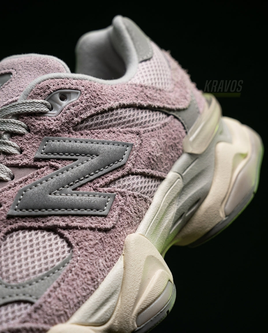 NB 9060 Suede Layered Chunky Runner Grey 1 Pink Grey Cream