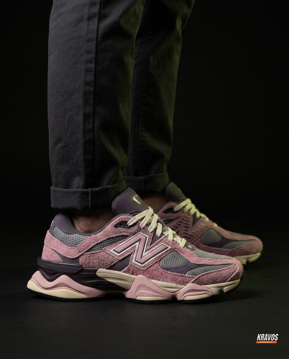 NB 9060 Suede Layered Chunky Runner Mixed 1 Pink Grey Purple