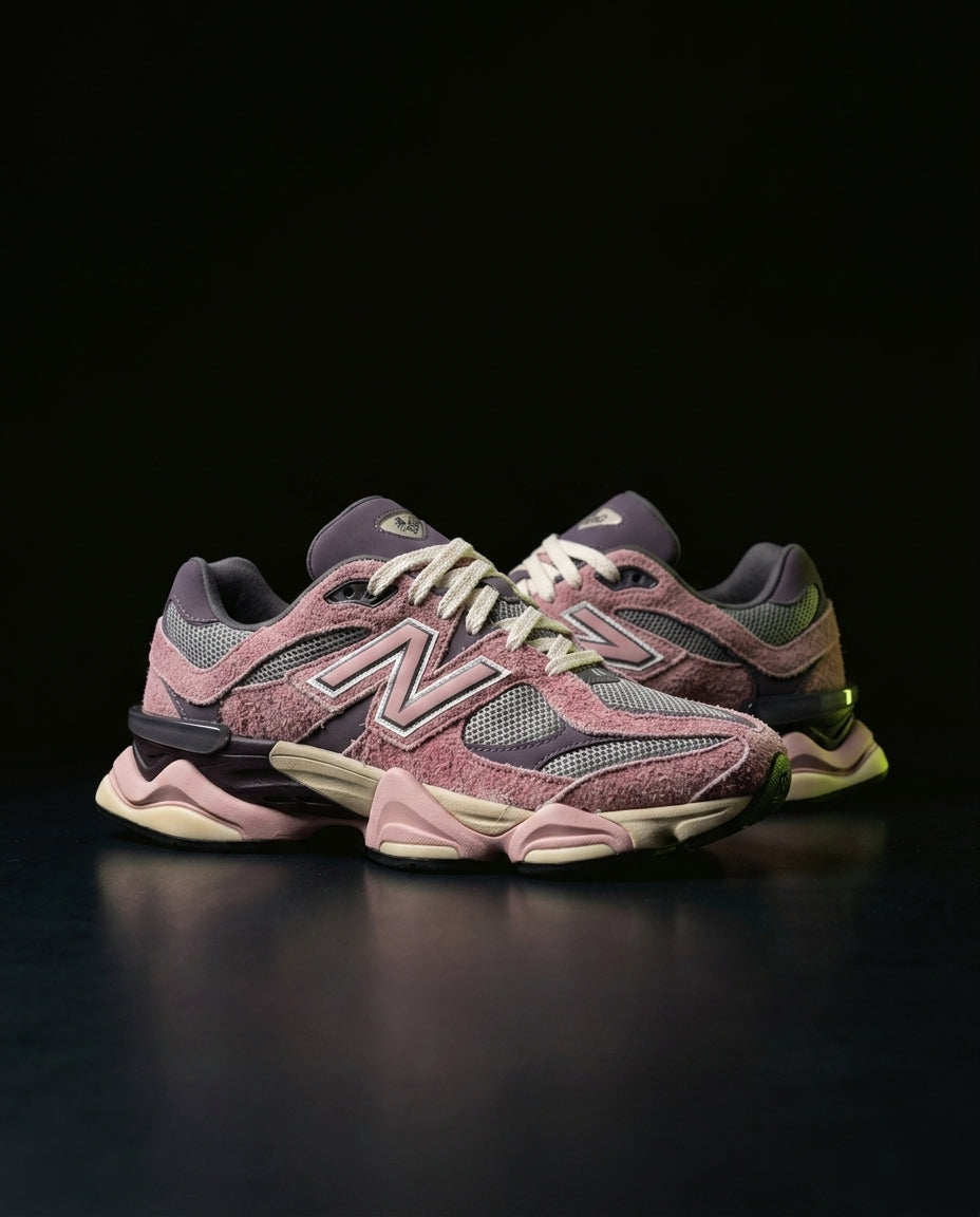 NB 9060 Suede Layered Chunky Runner Mixed 1 Pink Grey Purple
