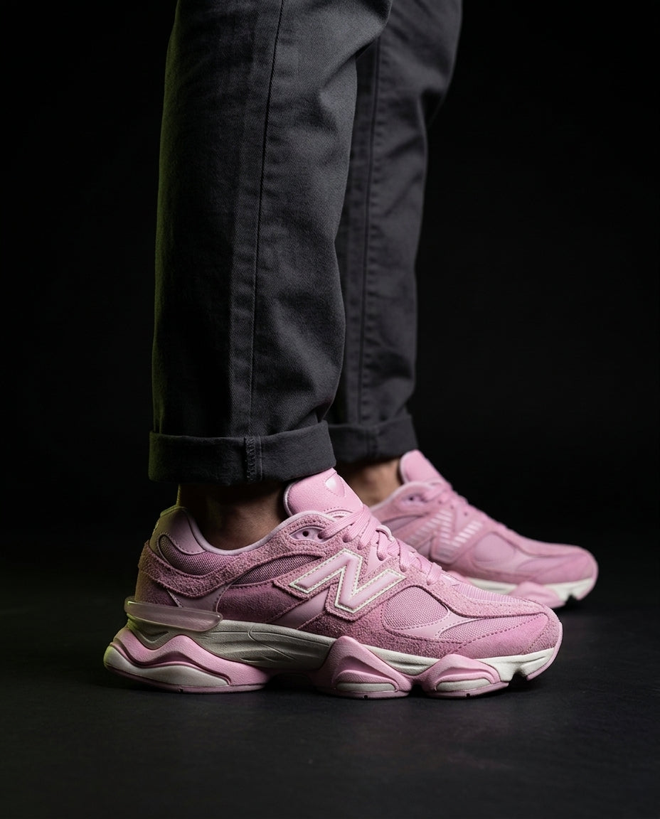 NB 9060 Suede Layered Chunky Runner Mixed 2 Pink White