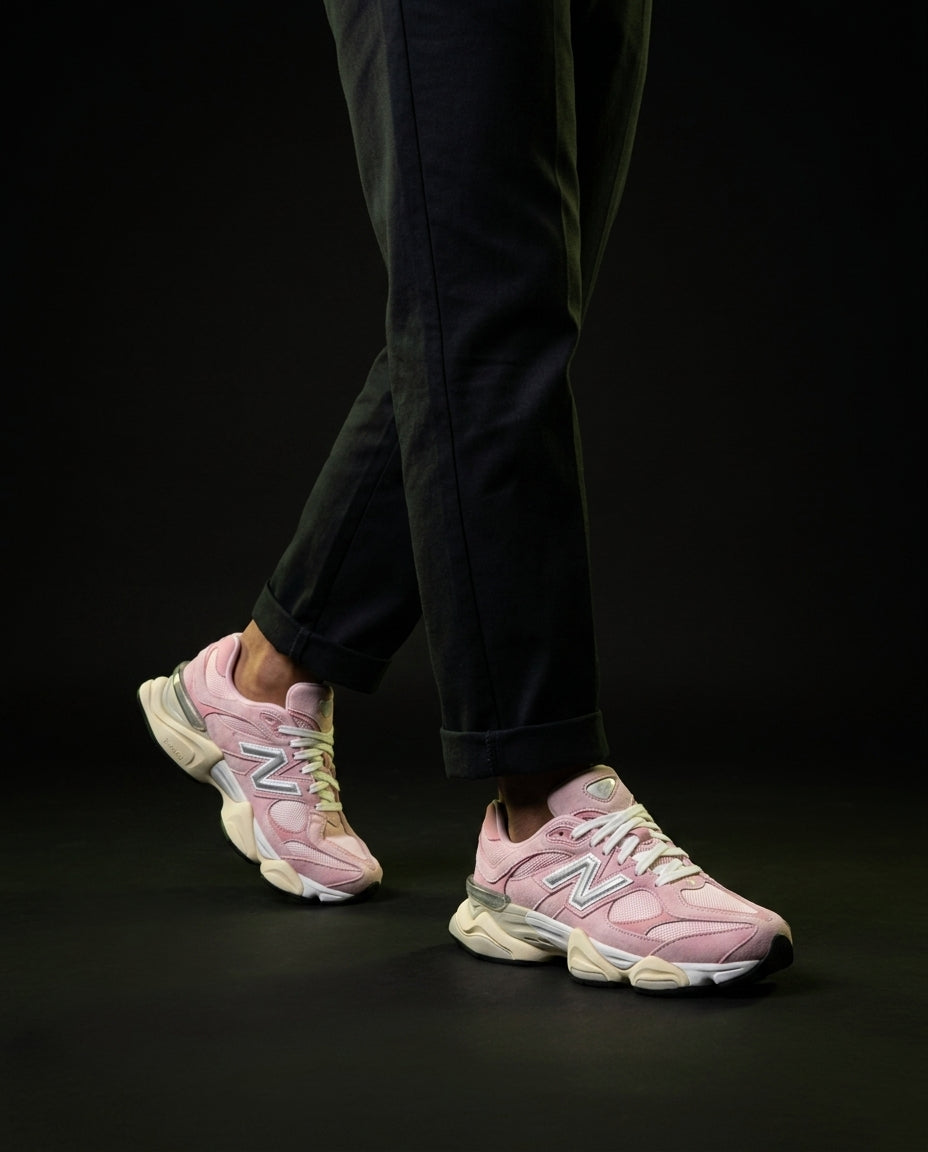 NB 9060 Suede Layered Chunky Runner Mixed 1 Pink White Cream