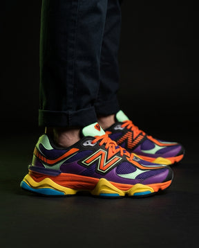 NB 9060 Suede Layered Chunky Runner Mixed 2 Purple Orange Multi