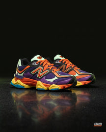 NB 9060 Suede Layered Chunky Runner Mixed 2 Purple Orange Multi