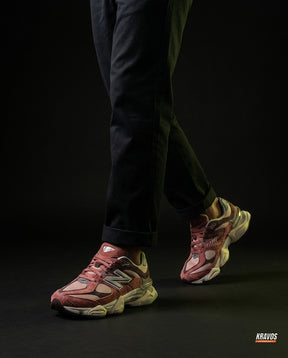 NB 9060 Suede Layered Chunky Runner Brown Rust Grey Cream