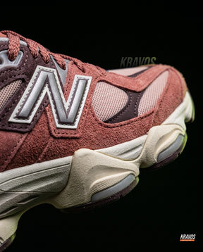 NB 9060 Suede Layered Chunky Runner Brown Rust Grey Cream