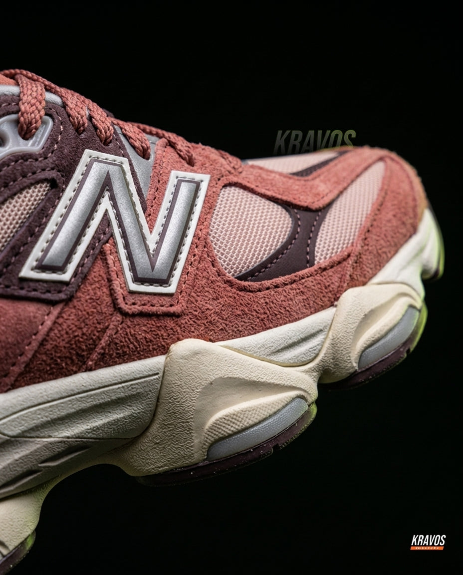 NB 9060 Suede Layered Chunky Runner Brown Rust Grey Cream
