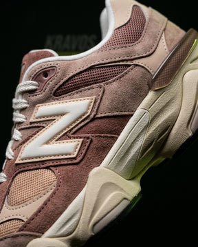NB 9060 Suede Layered Chunky Runner Brown Tan Brown Cream