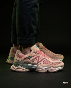 NB 9060 Suede Layered Chunky Runner Mixed 1 Tan Pink Sage