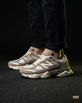 NB 9060 Suede Layered Chunky Runner Cream 1 Taupe Cream