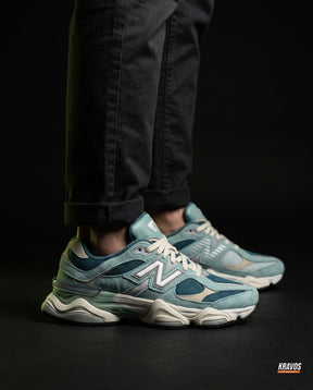 NB 9060 Suede Layered Chunky Runner Blue Teal Mint Cream