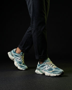 NB 9060 Suede Layered Chunky Runner Blue Teal Mint Cream