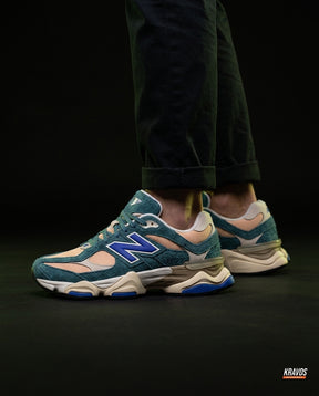NB 9060 Suede Layered Chunky Runner Mixed 1 Teal Peach Blue