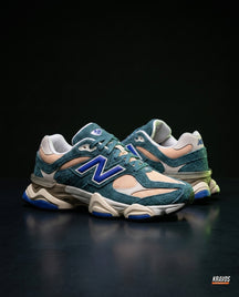 NB 9060 Suede Layered Chunky Runner Mixed 1 Teal Peach Blue
