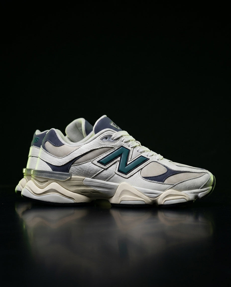 NB 9060 Suede Layered Chunky Runner Cream 2 White Navy Teal