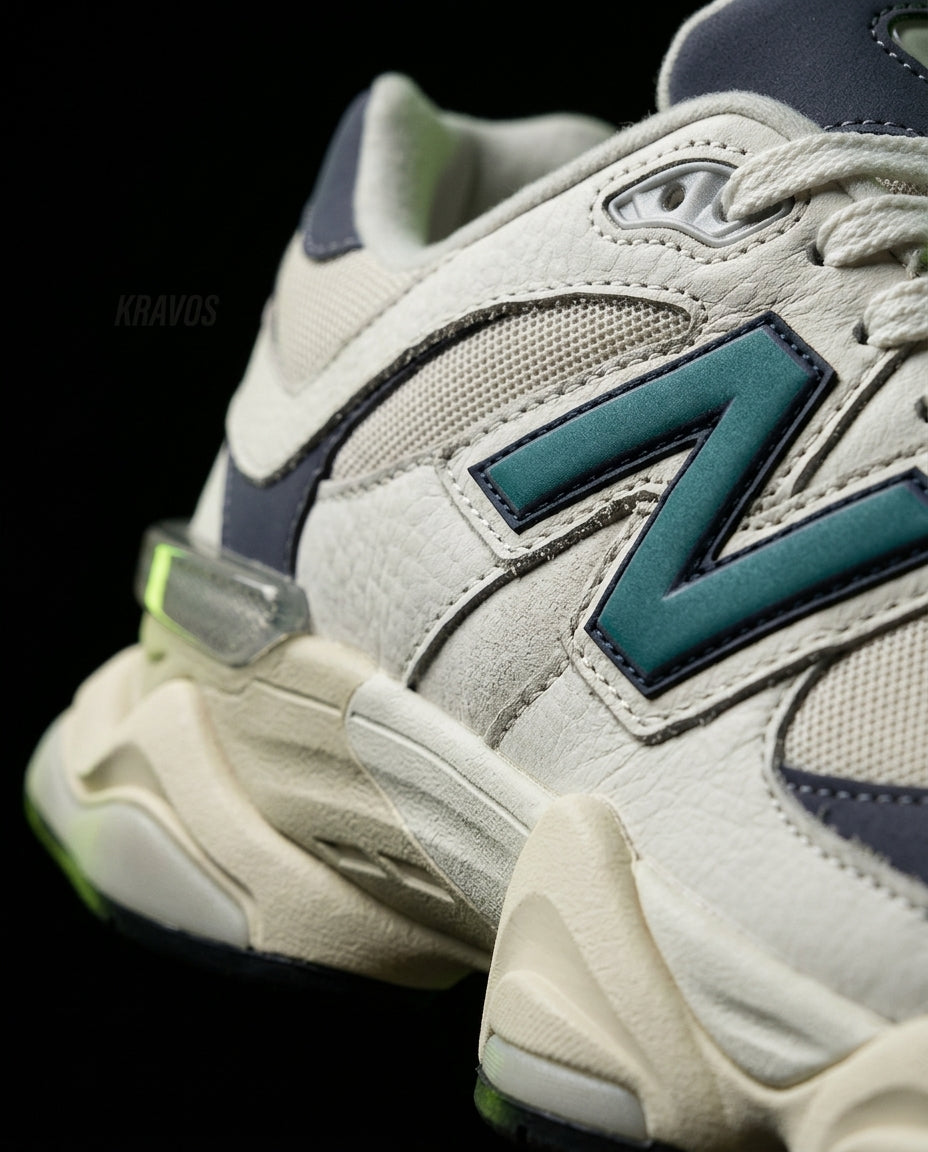 NB 9060 Suede Layered Chunky Runner Cream 2 White Navy Teal