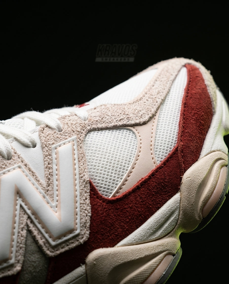 NB 9060 Suede Layered Chunky Runner Mixed 1 White Red Beige