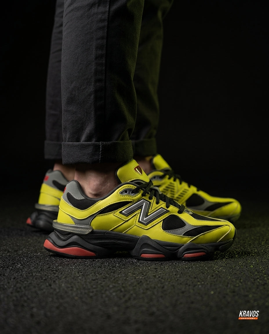 NB 9060 Suede Layered Chunky Runner Mixed 2 Yellow Black Grey