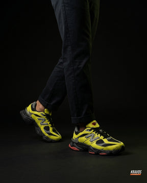 NB 9060 Suede Layered Chunky Runner Mixed 2 Yellow Black Grey