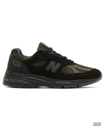 NB 991 Suede Mesh Panelled Trainer Black Olive #blackolive