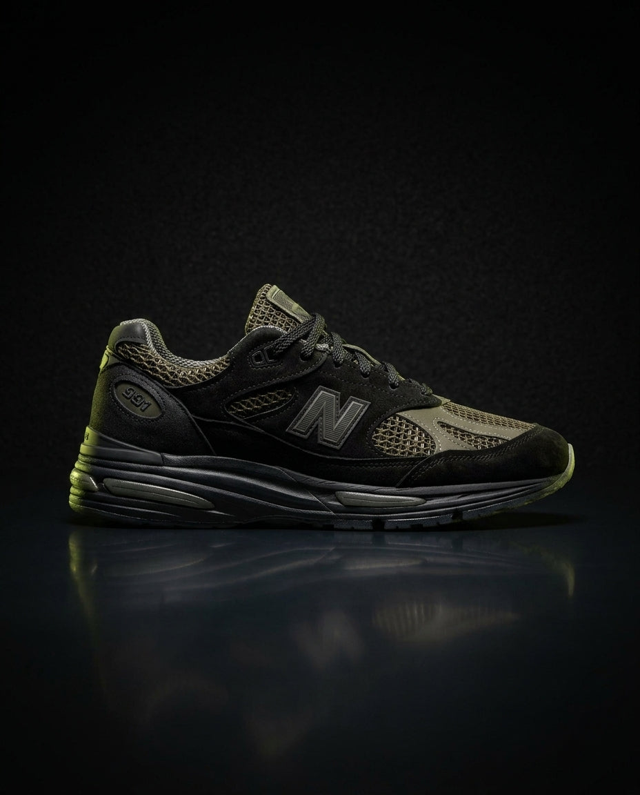 NB 991 Suede Mesh Panelled Trainer