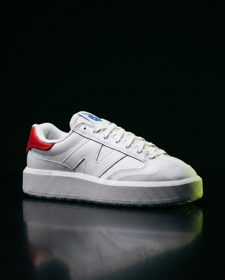 NB Leather Platform Court Trainer