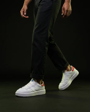 NB Leather Platform Court Trainer